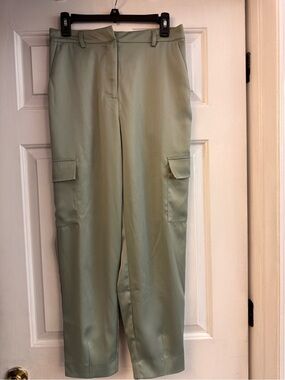 Nicole Miller Light Sage Cargo Trousers